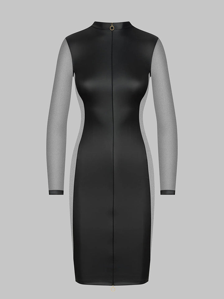 New mesh-sleeve dress