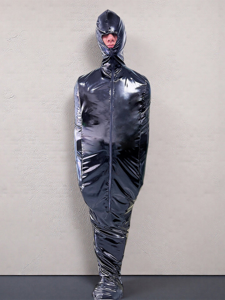 Unisex Glossy Patent Leather Bondage Sleeping Bag