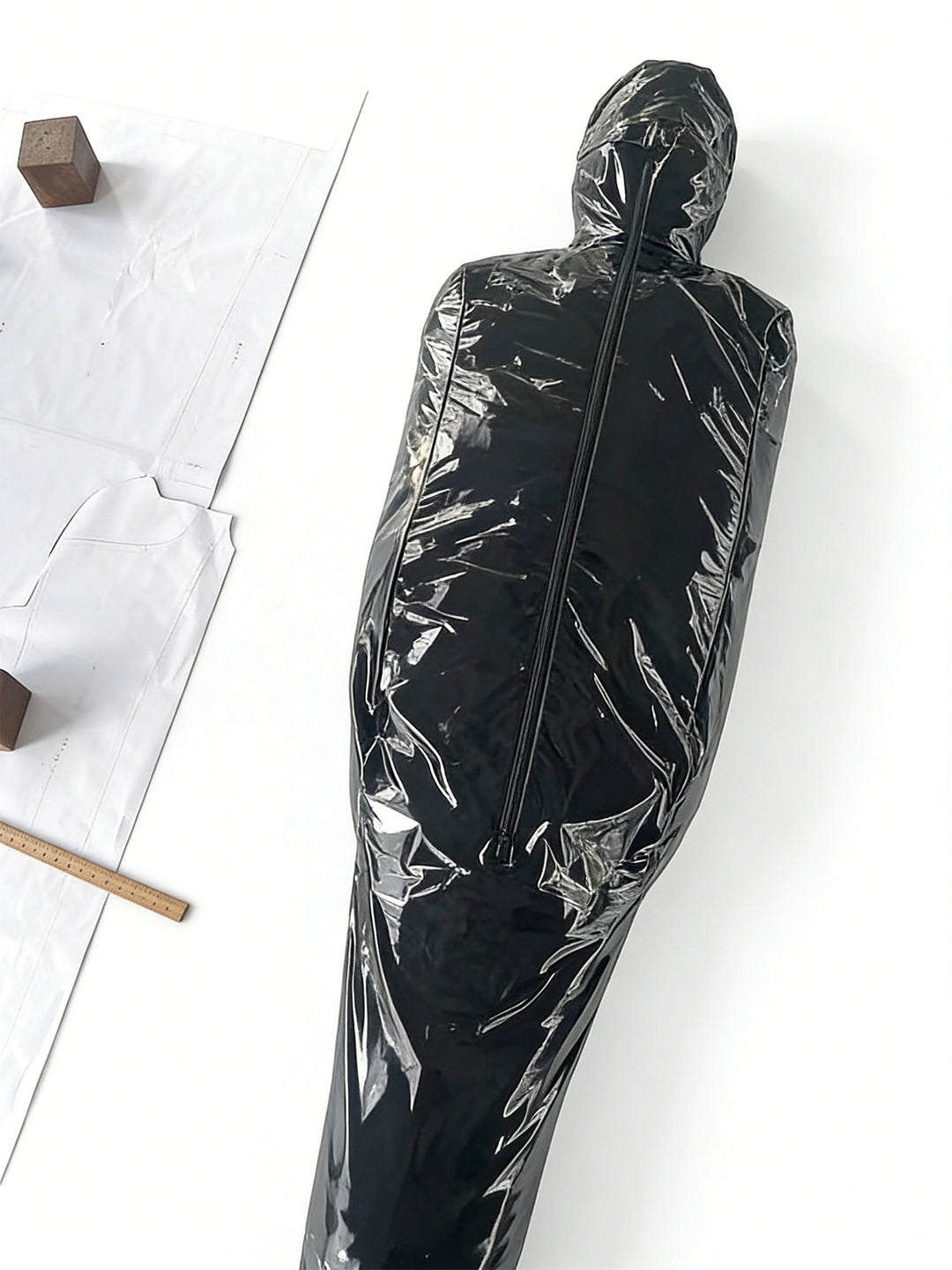Unisex Glossy Patent Leather Bondage Sleeping Bag