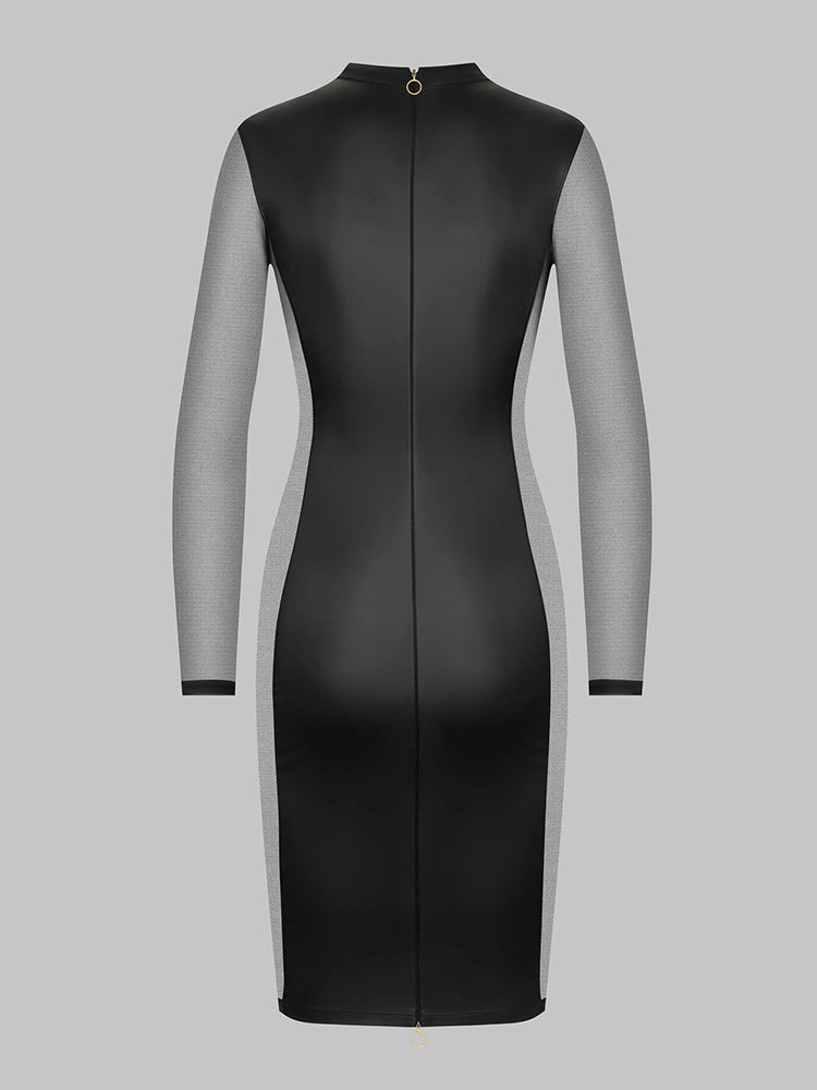 New mesh-sleeve dress