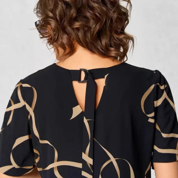 New Printed V-Neck Casual Unlined Maxi Dress