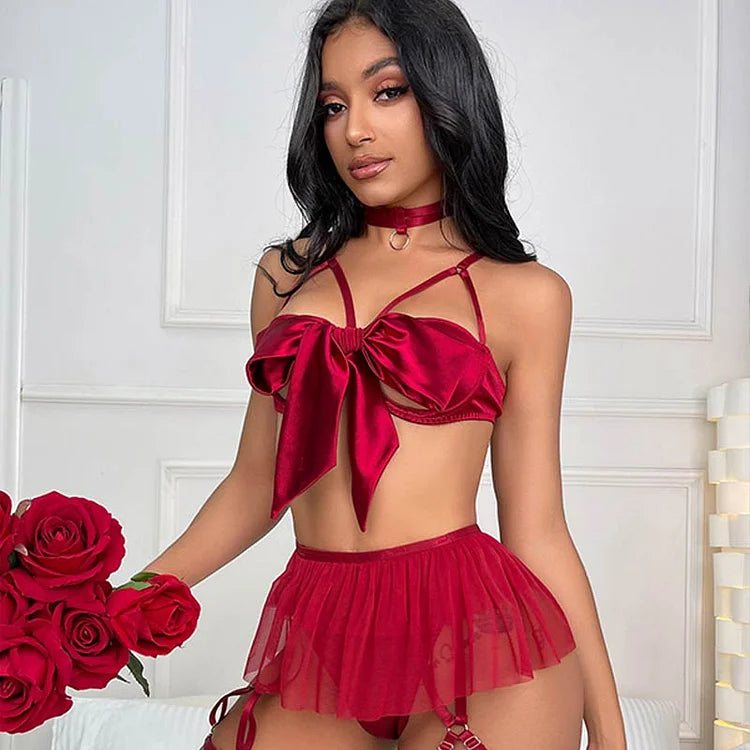 Sexy Dessous-Set aus Netzspitze