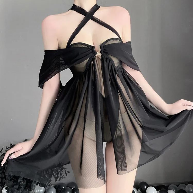 Nachthemd-Loungewear-Set mit Strapsen